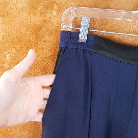 JONATHAN SIMKHAI Womens Pants Size 2 Blue Pull On Slim Leg Gathered Tie Ankle - Picture 4 of 10